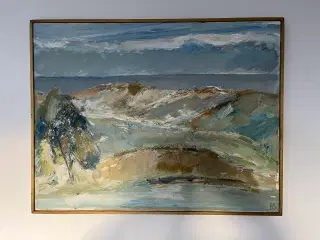 Oliemaleri Abstrakt af B.S