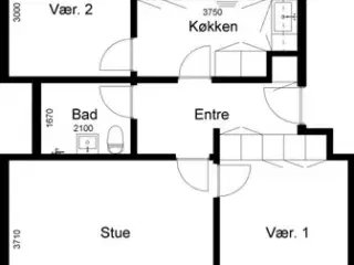 3 værelses lejlighed på 66 m2, Skive, Viborg