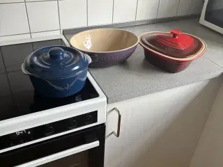 Le Creuset ildfaste fade 3 stk samlet 