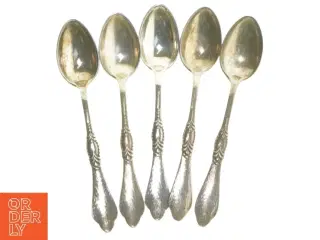 Antikke sølvskeer (str. 5 styk. 12 cm)