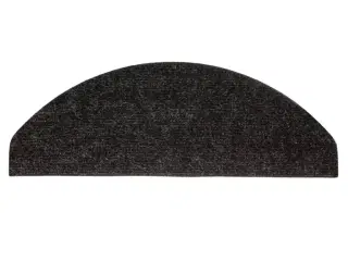 Selvklæbende trappemåtter 15 stk. 65x22,5x3,5 cm antracitgrå