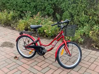 Rød pigecykel