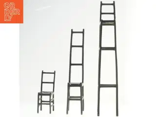 Sort stol dekoration (str. 19&38&51 cm)