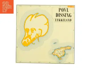 Povl Dissing &#39;Lykkeland&#39; Vinylplade fra Exlibris (str. 31 x 31 cm)