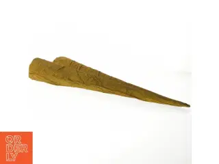 6 store, håndlavede kræmmerhuse med forgyldt stof (40 cm)