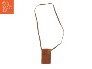Lille lædertaske med rem (str. 13x8 cm)