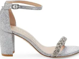 Stuart Weitzman hæle / pumps Str 38.5 sparkly sølv