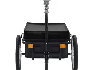 Cykeltrailer/trækvogn 155x60x83 cm stål sort