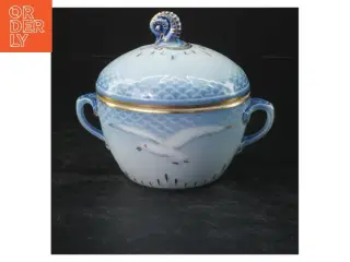 Mågestel sukkerskål med låg og måge design fra B&G (str. 12x14 cm)