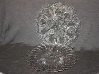 Glas kageopsats med 3 ben