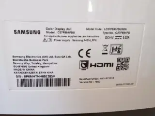 Samsung pc skærm curve 27"