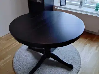 IKEA Ingatorp spisebord sort med indbygget udtræk