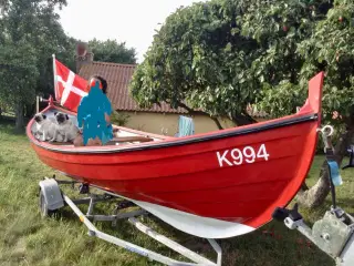 Færø Båd Vikingjolle Klinkbygget Fiskebåd glasfibe