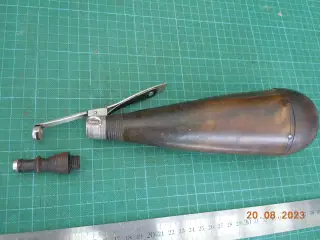 Sølvbeslået dansk krudthorn.
