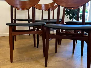 Spisestuestole m/flot måneformet ryg