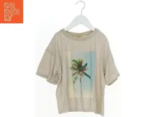 Beige T-shirt med palmetræ print fra Zara (str. 140)