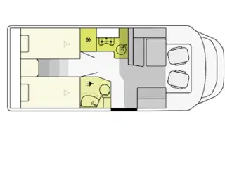 2025 - Etrusco T 7300 SB Aut.   Lækker Autocamper med Automatgear fra Hinshøj Caravan