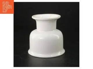 Hvid keramik lysestage (str. 11 cm)