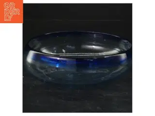 Blå glasskål (str. Ø 16x5 cm)