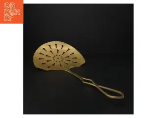 Messing stegeplade med langt håndtag (str. Længde. 47 cm. brede. 21 cm)