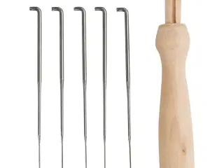 Praktisk Filtenåleholder i Træ med 5 Nåle