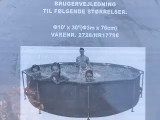 Avenli rund pool med stålramme. 