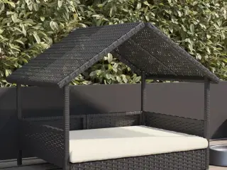 Hundehus med hynde polyrattan