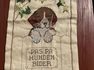 Ældre billede/ophæng broderi