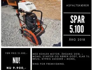 asfaltskærer med kohler motor, årgang 2018