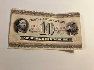 10 Kroner 1971 Erstatningsseddel