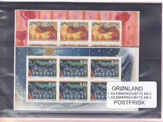 Grønland - Julemærkehæfte Nr. 4 + 5 - Postfrisk