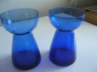 2 Hyacintglas med optiske striber Holmegaard 1960