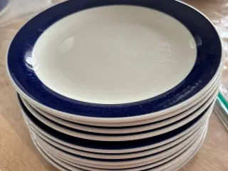 Koka blå frokost tallerken 