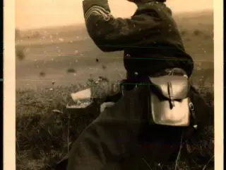 Kong Christian X på Efterårsmanøvre - Frokost - Fotokort u/n - Ubrugt - Svagt Hjørne !