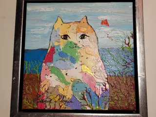 Jannie Kloster katte maleri, nr 1517