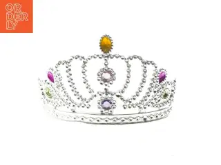 Prinsessetiara med farvede sten (str. Ø 13 cm)