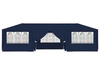Festtelt med sidevægge 4x9 m 90 g/m² blå