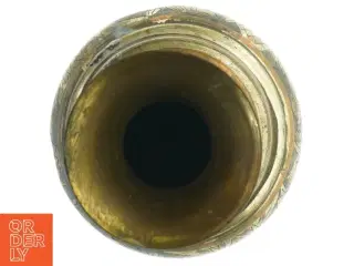 Dekoreret messing vase (str. 23x12 cm)