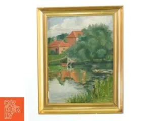 Maleri af landskab (str. 39x30 cm)