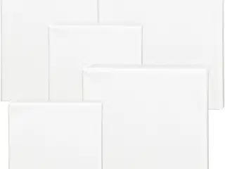 Malerlærred, D: 1,6 cm, str. 15x15 cm, 360 g, hvid, 40 stk./ 1 pk.