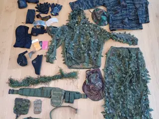 Outfit m.m. til softgun