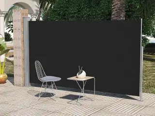 Sidemarkise til terrasse 160x300 cm sort