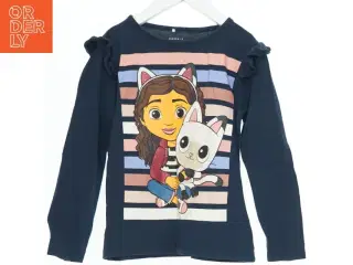 Langærmet bluse med tegneserieprint fra Name It (str. 116)