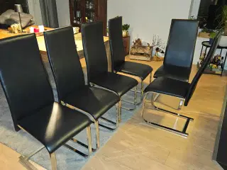 Spisebordstole Swing sort sølv