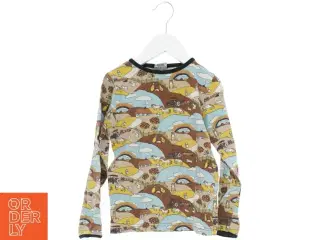 Langærmet bluse med farverigt print fra Småfolk (str. 104)