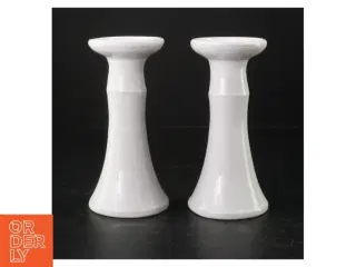 Porcelæns stager fra Bror Rasmussen (str. H. 16 cm)