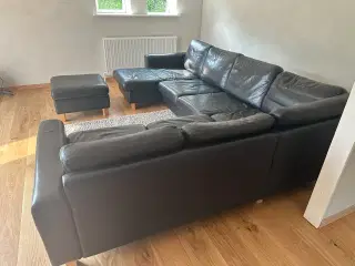Læder - hjørnesofa