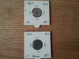 10 øre fra 1937 og 1943