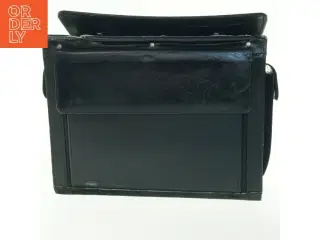 Sort dokumentmappe med lås (str. 47x34 cm)