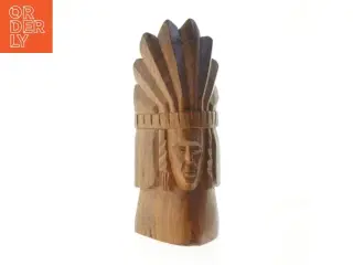 Udskåret træfigur 34 cm (str. 34 cm)